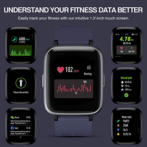 Letsfit Smart Watch, Fitness Tracker with Heart Rate Monitor, Activity