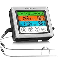 SMARTRO ST54 Dual Probe Digital Meat Thermometer for Food Cooking Kitchen Oven Smoker BBQ Grill with Timer Mode and Commercial-Grade Probes