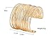 Wire Metal Coil Thin Cuff Bracelet (Gold)