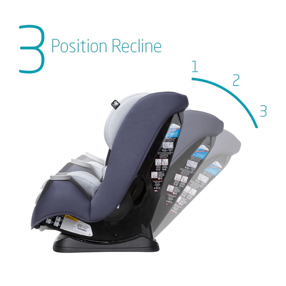 Maxi-Cosi Pria All-in-One Convertible Car Seat, Rear Facing Car Seat for Infants from 4-40 lbs, Forward Facing Car Seat up to 100 lbs in Booster Seat Mode, Midnight Slate