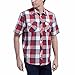 Orvis Men's Short Sleeve Woven Tech Shirt (L, Red Grid)