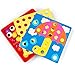 NextX Button Art Color Matching Mosaic Pegboard Puzzles Early Learning Educational Toys For Boys and Girls