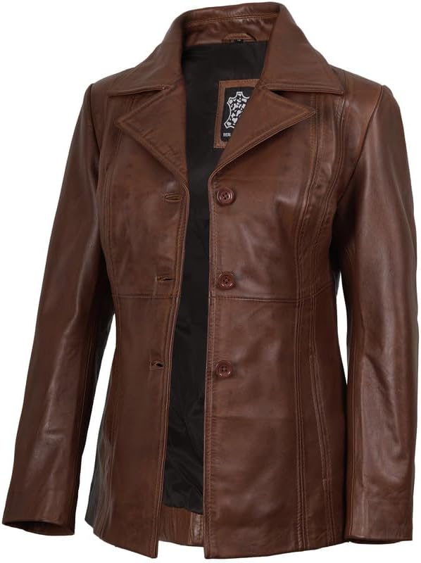 A1 FASHION GOODS Womens Genuine Suede TAN Biker Jacket Girls X-Zip