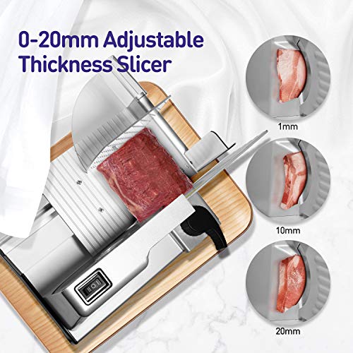 CUSIMAX Meat Slicer, Electric Deli Food Slicer with 7.5” Removable Stainless Steel Blade