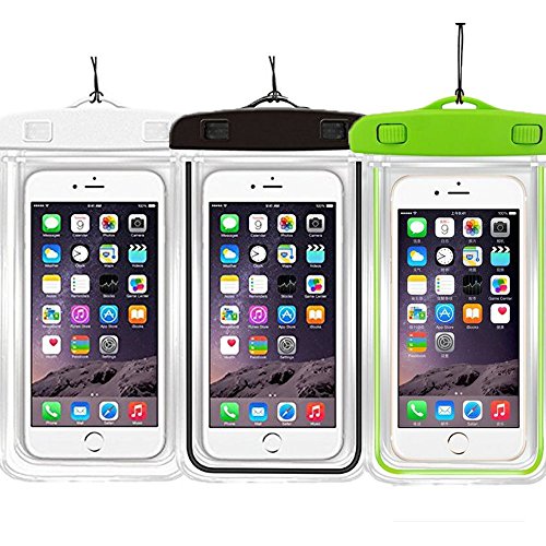 [3Pack] Waterproof Case Universal CellPhone Dry Bag Pouch CaseHQ for Apple iPhone 8,8plus,7,7plus,6s, 6, 6S Plus, SE, 5S, Samsung Galaxy s8,s8plus,S7, S6, HT LG Sony Nokia Motorola up to 5.8" diagonal - Thumbnail 7