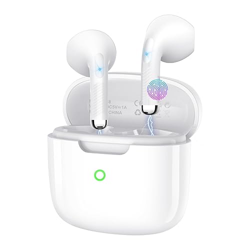 YELKUTT Wireless Earbuds, Bluetooth 5.4 with 50H Playtime, 6 ENC Noise Cancelling Microphone, HiFi Stereo Deep Bass Sound, IP7 Waterproof Ultra-Light In-Ear Headphones for Sports Running Gym