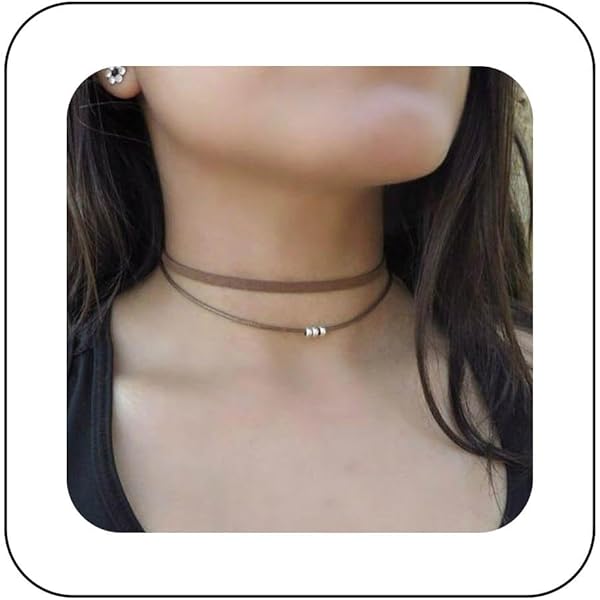 Choker Necklace, Suede Choker Necklace, Bohemian Feather Necklace