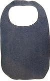 Dark Wash Blue Denim Adult Bib with Velcro Closure