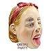 CreepyParty Deluxe Novelty Latex Halloween Mask Full Head Mask Double Eyes Women