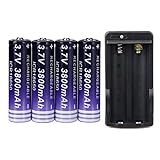 4 Pack 18650 Battery 3.7V 3800mAh Rechargeable Li-ion Batteries and Dual Battery Charger,High-Capacity Battery