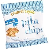 Crunchicopia Premium Pita Chips, Sea Salt, 1oz Snack Bags (Pack of 12)