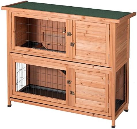 good life new two floors wooden rabbit hutch
