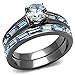 Bellux Style His and Hers Wedding Rings Set - Women's 3.24 Carats Wedding Engagement Rings and Men's Matching Band
