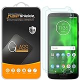 (2 Pack) Supershieldz for Motorola Moto G6 Tempered Glass Screen Protector, Anti Scratch, Bubble Free