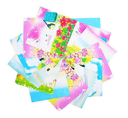 Origami Paper Colorful Constellation 50 Sheets Premium Quality for Arts and Crafts (6x6inch) ... (Fairy Girl)