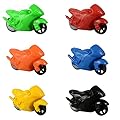 2" Rev-Em Ups Micro Friction Racers: Miniature Motorcycle Toys in Vending Capsules (250 Count) + Free Display