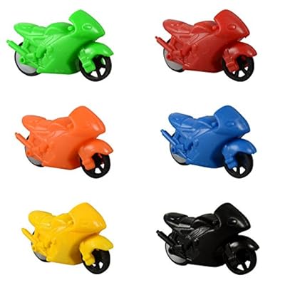 2" Rev-Em Ups Micro Friction Racers: Miniature Motorcycle Toys in Vending Capsules (250 Count) + Free Display