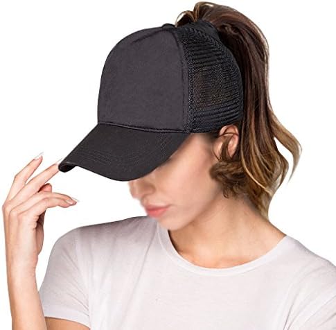 C.C Exclusives Ponytail caps Messy Buns Trucker Plain Baseball Cap (BT-4)