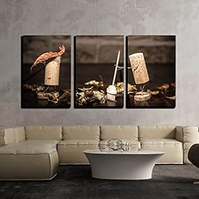 Concept Men Clean Up Leaves Wine Cork Figures x3 Panels