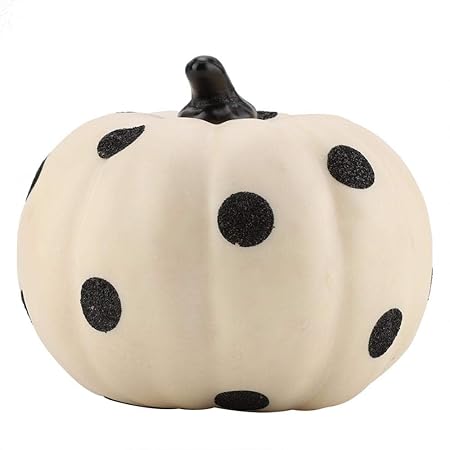 Garosa Halloween Kürbis Dekor Herbst Ernte Festliche Tischplatte Kostüm Party Requisiten PVC Gepunkt Kürbis(Weiß)