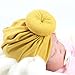 Voberry Kids Baby Bohemian Head Wrap Cap Cute Cotton Turban Knot Hat (Yellow 1)