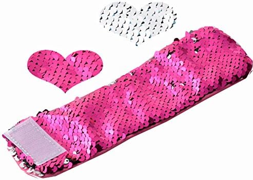Mermaid Bracelet for Party Favors, Christmas Gifts 2 Color Reversible Sequin Bracelets –Magic Party Supplies Favors Slap Bracelet For Women, Girls and Kids (SDK006)