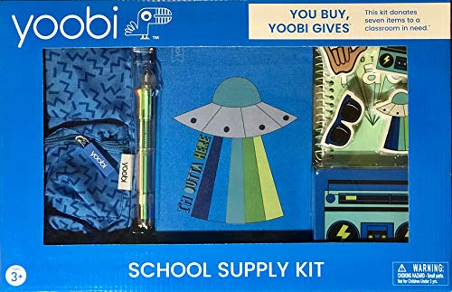 Yoobi Blue Basics Boombox School Supply Kit