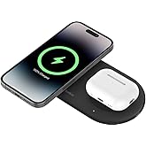 Belkin BoostCharge Pro 2 in 1 Wireless Charger with Magnetic Qi2 15W Wireless Fast Charging iPhone Compatible with iPhone 16 