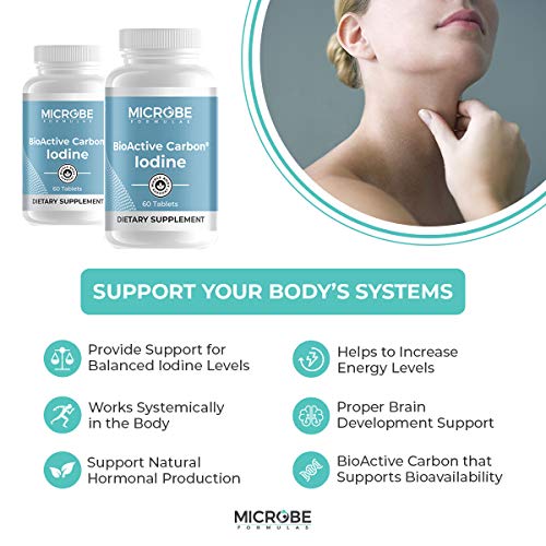 Microbe Formulas BioActive Carbon Iodine Natural Thyroid Support
