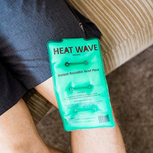 HEAT WAVE Instant Reusable Heat Packs Medium (5x9”), Reusable Heat