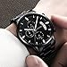 KASHIDUN Men's Watches Sports Military Luxury Fashion Casual Quartz Wristwatches Waterproof Chronograph Stainless Steel Band Black Color