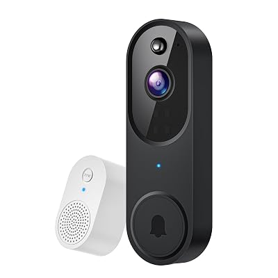 Guggre 1080P Wireless Video Doorbell Camera, Night Vision, Cloud Storage (Sold Separately), 2.4GHz Wi-Fi Only, Smart AI Human Detection, Real-Time Alert, 2-Way Audio, Battery Powered