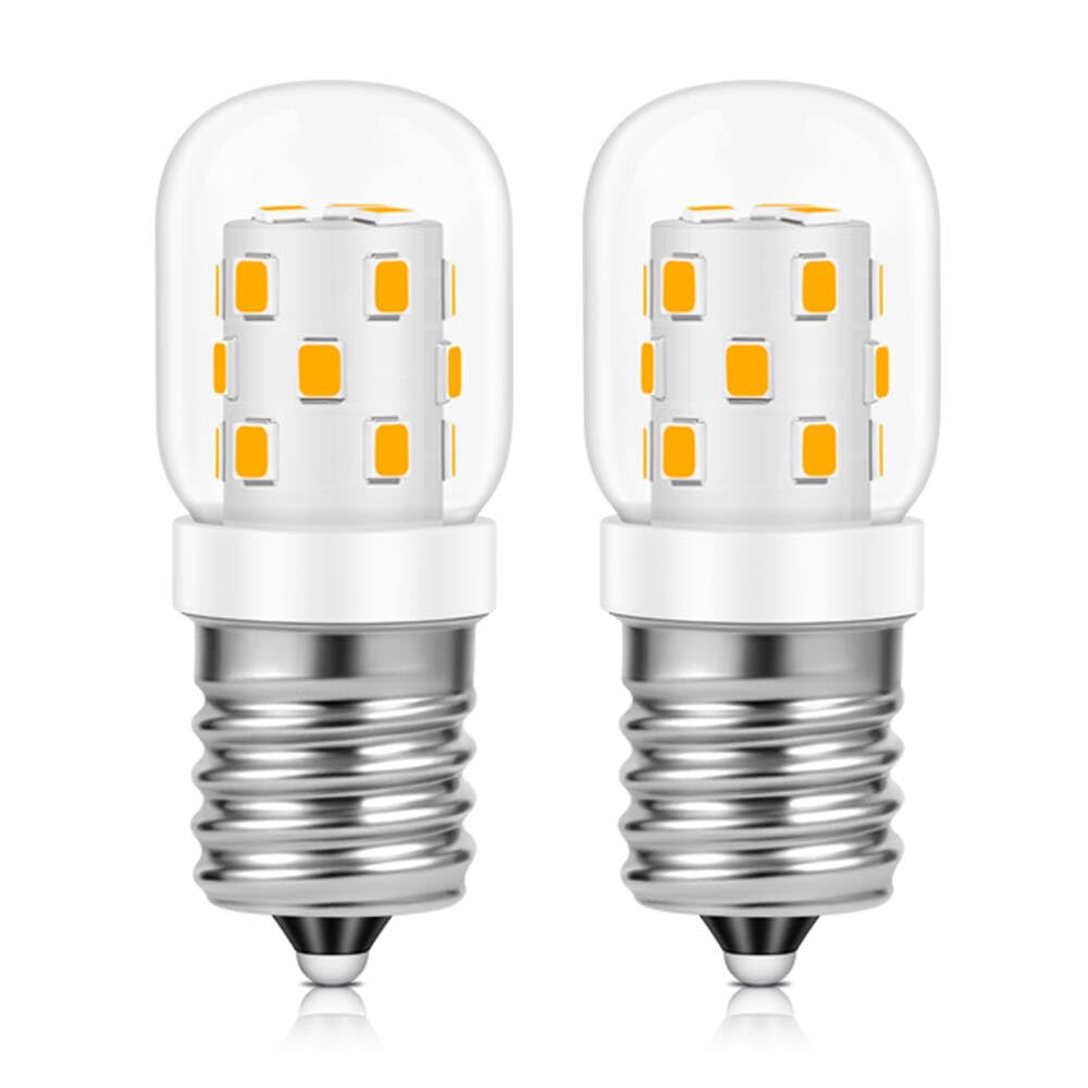 Photo 1 of **MISSING ONE BULB**NETEHA 2 Pack AC 125V E17 Base3W T7 Microwave Dimmable LED Light Bulb, 2800K Warm White Over Stove Appliance Light for Refrigerator, Range Hood, 8206232A Stove Hood