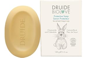 Druide Biolove, Baby Soap for Face & Body | Chamomile & Calendula Enriched | Hydrates, Nourishes, Soothes Dry, Sensitive Skin