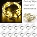 LRCXL Pack of 12 LED Battery Operated Lights 20 Micro Starry LEDs on Silver Wire,2 x CR2032 Batteries Included,6.5 Ft (2m) for DIY Wedding Centerpiece or Table Decorations (Warm White)