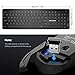 VicTsing Wireless Keyboard and Mouse Combo, 105-Key Chiclet Keyboard with Water-Dropping Keycaps, Portable Mobile Silent Optical Mice, 2.4GHz Dropout-Free Connection, Long Battery Life for PC, Desktop