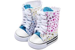 WHYS FXSN Doll Shoes Accessories Doll Snow Boots Fit 18-inch American Doll Girl Dolls (Canvas Boots)