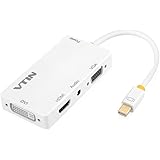 Vtin 4-in-1 Mini Display Port to VGA/HDMI/DVI/Audio with Micro USB Port Adapter for Apple iMac/Laptop (VS-VVC3-1)