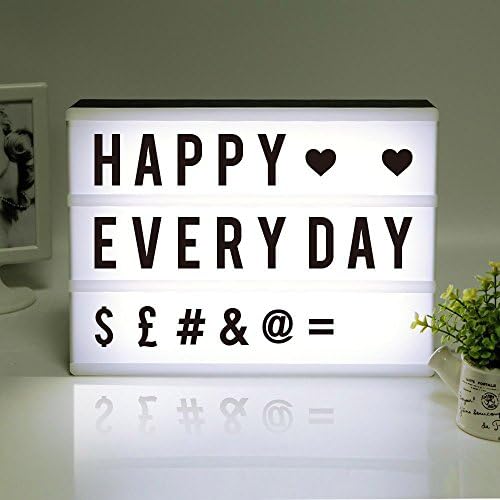 Cinema Light Box, YTATT letter LED Light box with 80 Letters, Free Combination, Light Up Your Life, A3 Size