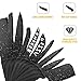 HOBO, Stainless Steel Chef Knife Acrylic Block Professional Non-slip Handle, Kitchen Scissors, Cooking, Black Cutlery Set