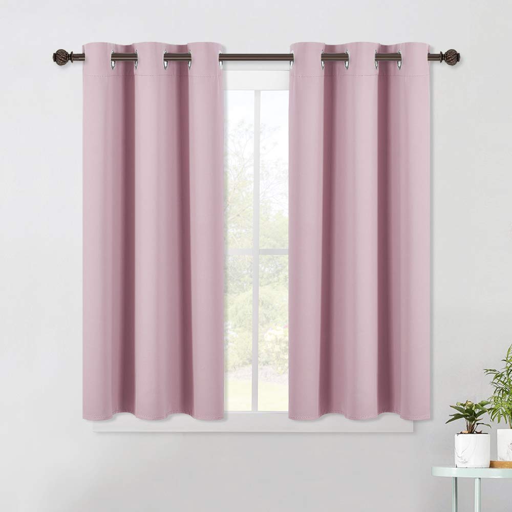 NICETOWN Blackout Curtain Panels - Thermal Insulated Grommet Top Drapes For Living Room & Bedroom (Burgundy Red, 66x72 Inch, 1 Pair) - View #6