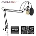 FELYBY Professional Condenser Microphone, Cardioid Recording Microphone Kit with Adjustable Suspension Scissor Boom Arm, Live Sound Card, Perfect for YouTube/Video Conference/Gaming/Skype/Zoom