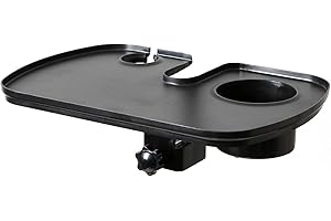 Microphone Stand Tray, Clamp-on Music Shelf for Microphone Sound Card Tray with Cup Holder Microphone Stand Tray Attachment C