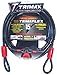 Trimax TDL1510 - Trimaflex Dual Loop Multi-Use Security Cable 15 Feet x 10mm - Commercial Grade Security Cable for Equipment, ATVs, Motorcycles, More