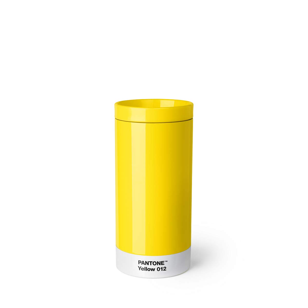 Copenhagen Design PANTONE To Go Cup, stainless steel travel mug/thermo cup, 430 ml, Yellow 012 C