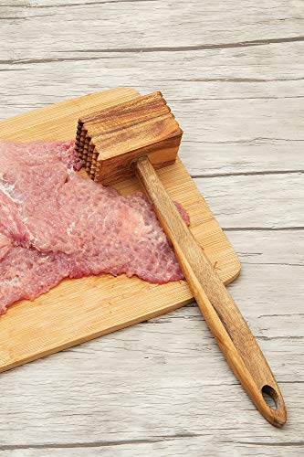 Ironwood Gourmet 28984 Acacia Wood Meat Tenderizer, 12-Inches, Brown