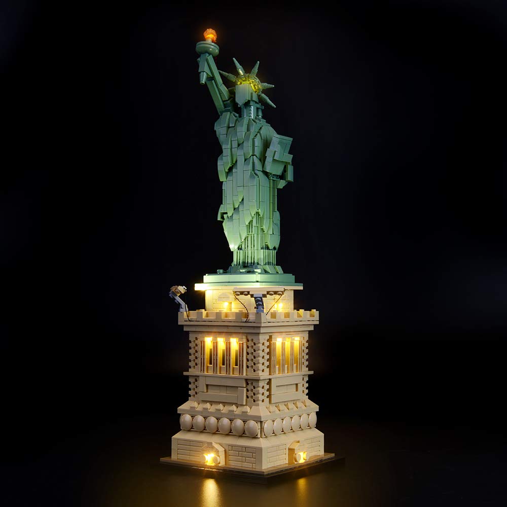 Briksmax Led Lighting Kit for Architecture Statue of Liberty-Compatible with Lego 21042 Building Blocks Model- Not Include The Lego Set