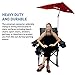 EasyGoProducts SolPro Clamp-On Shade Umbrella – 4 Way Clamp Umbrella with 360 Degree Swivel and Push Button Hinge. Great for Beach Chairs, Bleachers, Strollers, Wagons, Wheel Chairs or Golf Carts