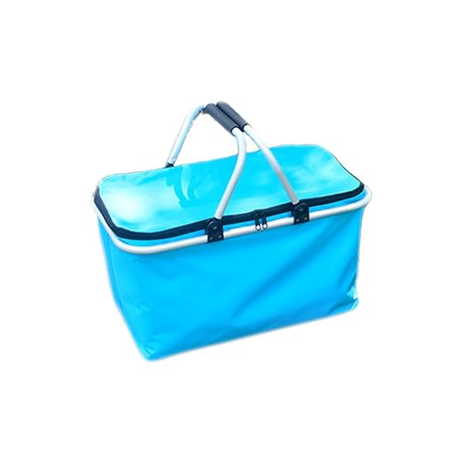 Funnuf Large Family Size Picnic Insulated Basket Collapsible Folding Bag for Picnic Camping Outdoor Events - Blue