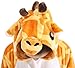 Afoxsos Women's Soft Fleece Animal Cartoon Onesie Adult Pajamas Size M Giraffe
